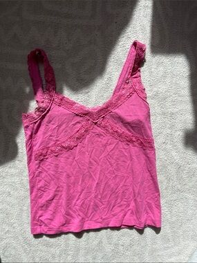 Lilly Pulitzer Bright Pink Lace-Trim Camisole
